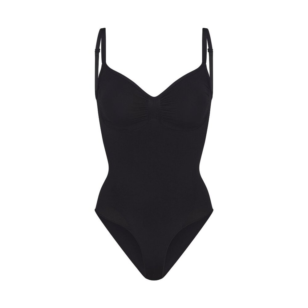 Skims seamless sculpt brief bodysuit in onyx